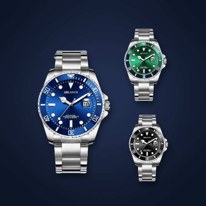 AquaGhost 40mm Steel Sport Watch - Elysian Bijoux