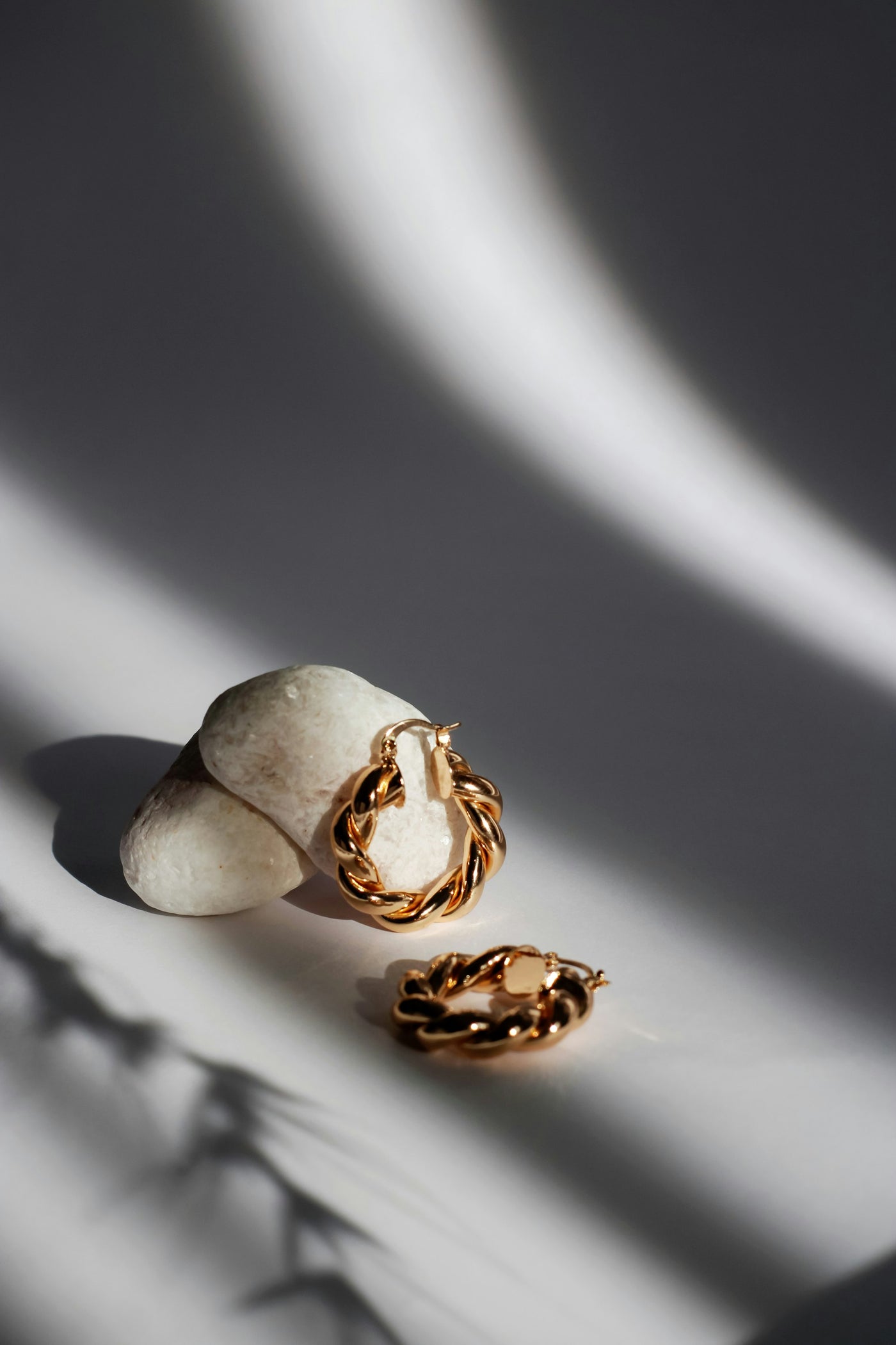 Gold jewellery in soft light